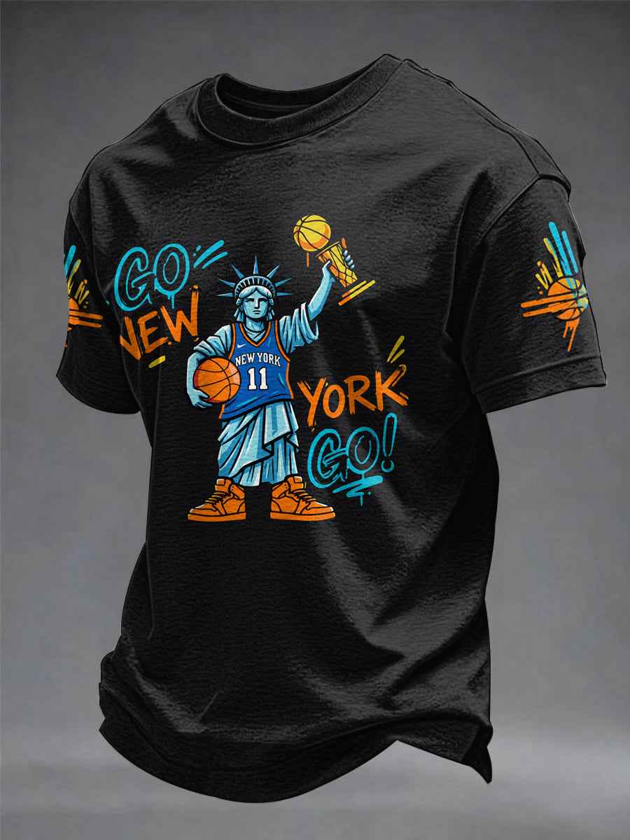 Men's Basketball Fans Printed T-shirt