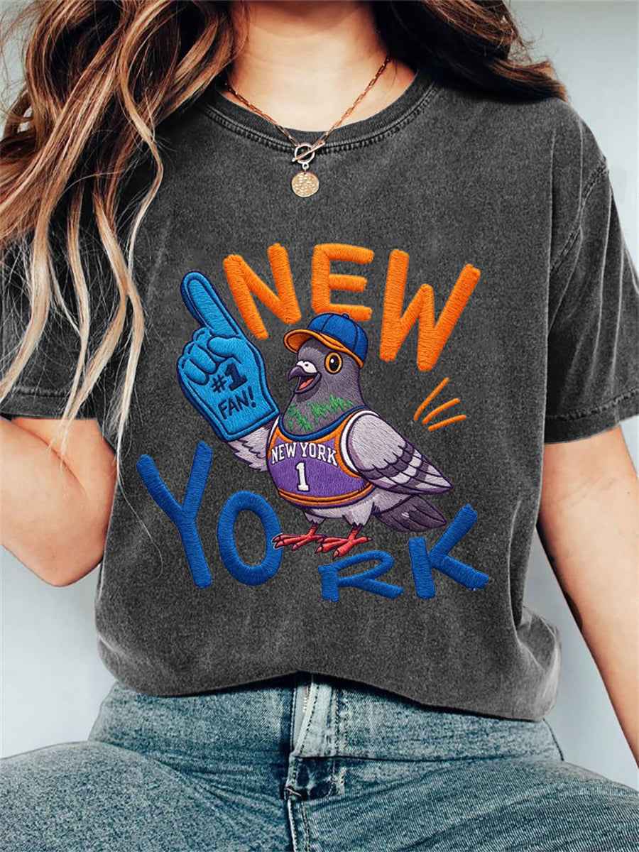 Women's Basketball Pigeon Retro T-shirt