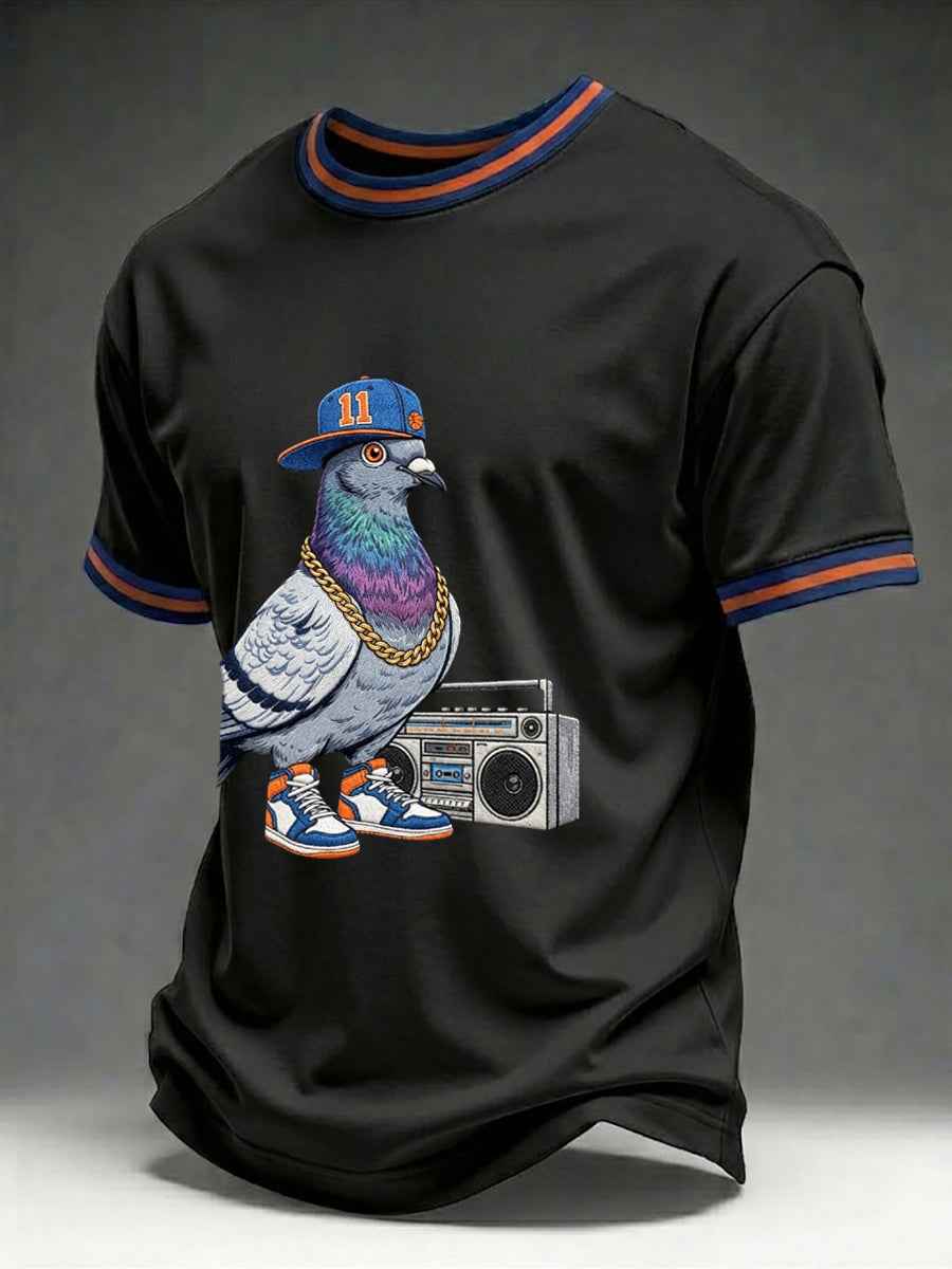 Men's Basketball Pigeon Print T-shirt