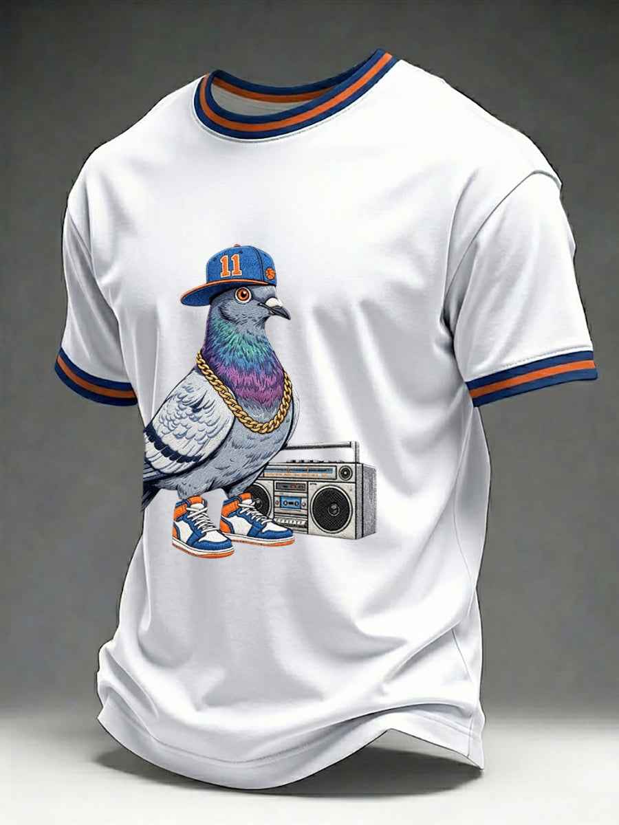 Men's Basketball Pigeon Print T-shirt
