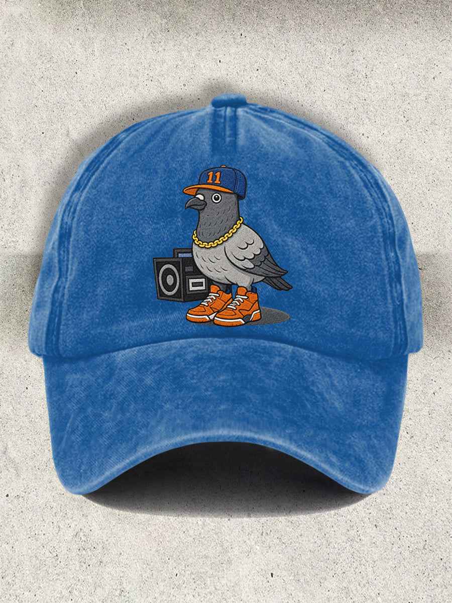 Unisex Basketball Pigeon Retro Cap
