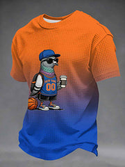 Men's Basketball Pigeon Retro Waffle T-shirt