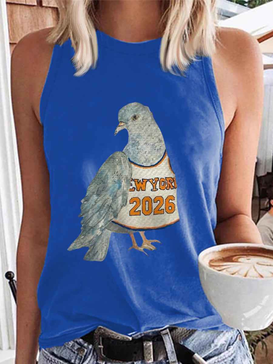 Women's Basketball Pigeon Retro Vest Top
