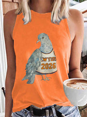 Women's Basketball Pigeon Retro Vest Top