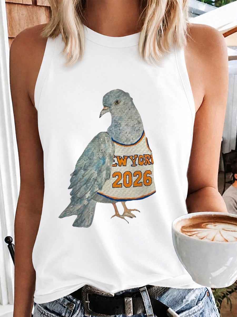 Women's Basketball Pigeon Retro Vest Top