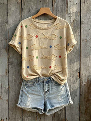 Women's Cute Dogs Print Short-sleeved T-shirt