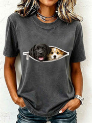 Women's Lovely Labrador and Corgi T-Shirt