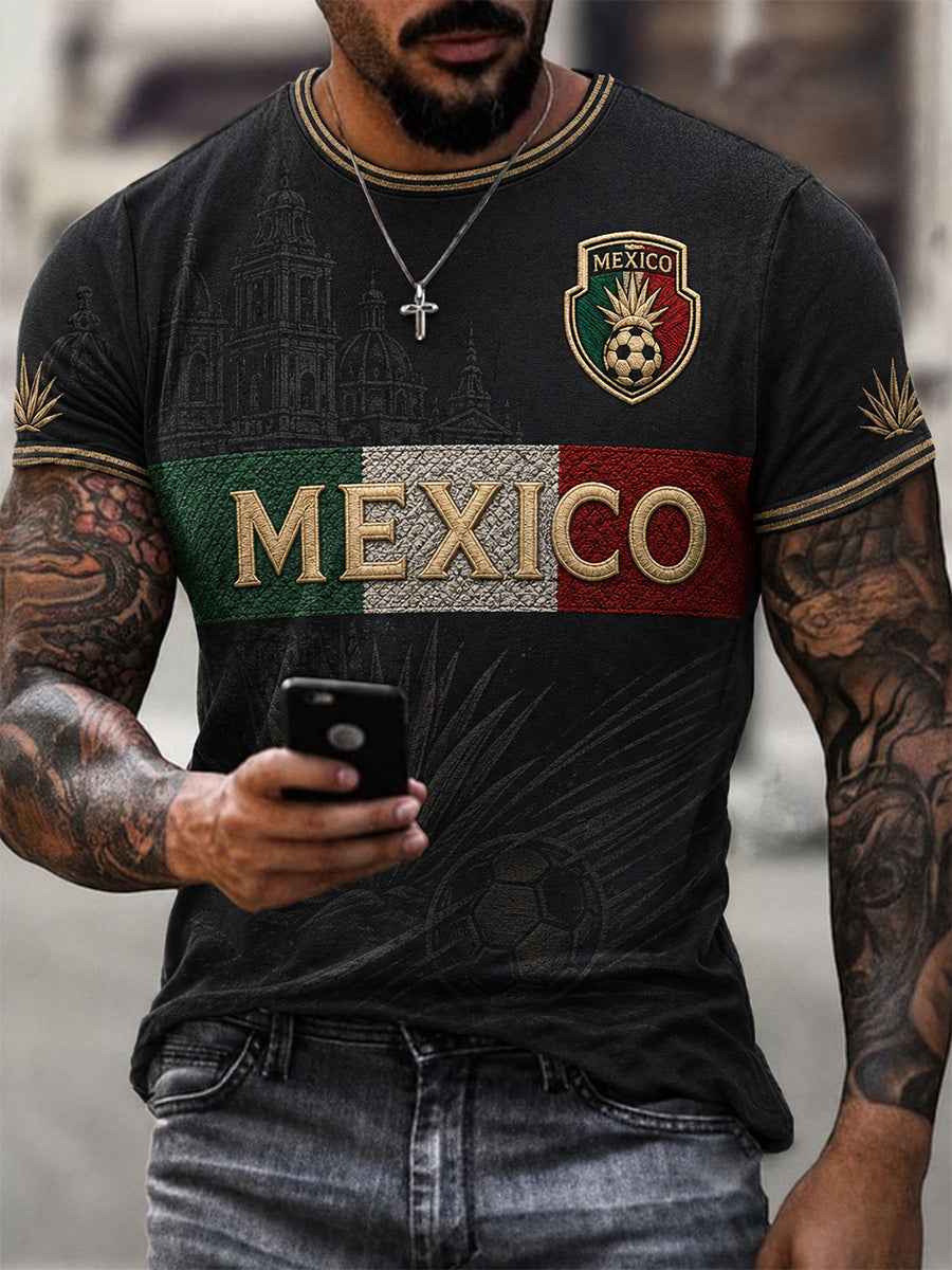 Men's Gift For Football Fans Print Casual Tee