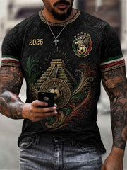 Men's Gift For Football Fans Print Casual Tee