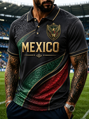 Men's Mexico Football Printed polo shirt gracestitchs