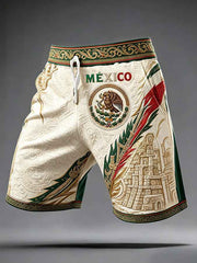 Men's Mexico Football Lover Art Printed Shorts