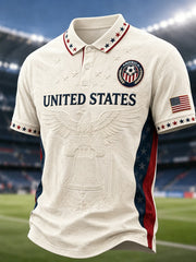 Men's Gift For Soccer Fans Print Casual Polo gracestitchs