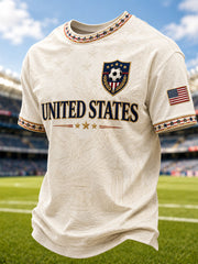 Men's Gift For Soccer Fans Print Casual Tee gracestitchs