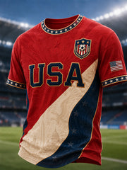 Men's Gift For Soccer Fans Print Casual Tee gracestitchs