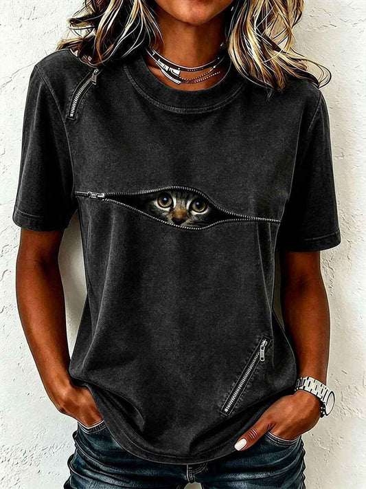 Women's Funny Cat T-Shirt