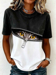 Women's Funny Cat T-Shirt