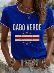 Women's Gift For Football Fans Print Casual Short Sleeve O-Neck T-shirt