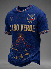 Men's Gift For Football Fans Print Casual Short Sleeve O-Neck T-shirt gracestitchs