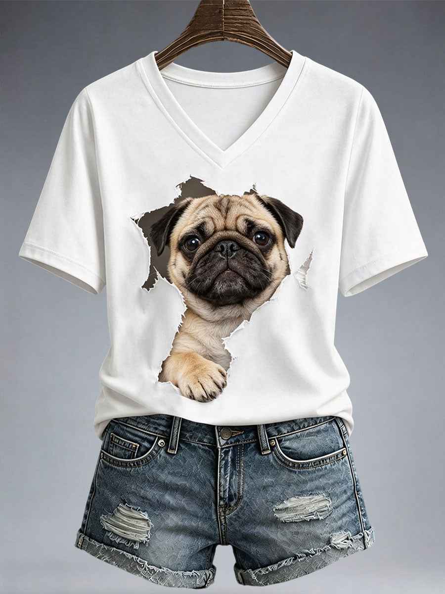 Women's Lovely Pug T-Shirt