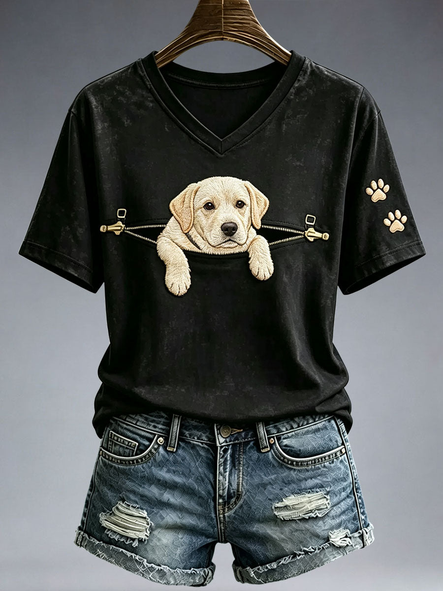 Women's Lovely Golden Retriever T-Shirt gracestitchs