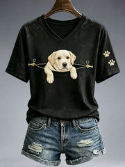 Women's Lovely Golden Retriever T-Shirt gracestitchs