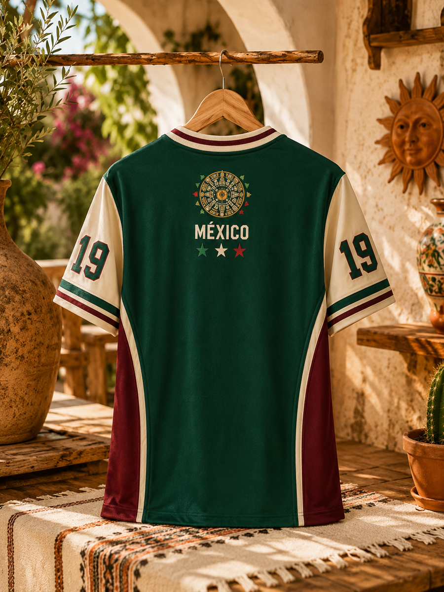 Men's Mexico Pride Art Printed V-neck T-shirt
