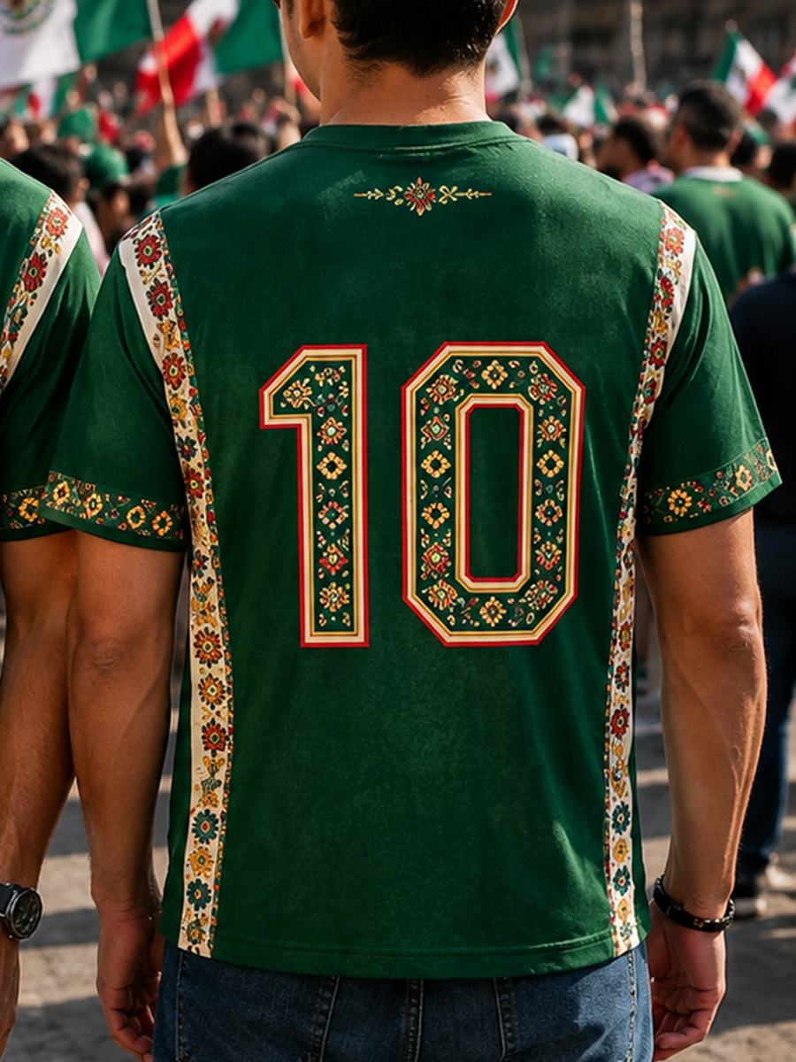 Men's Mexico Pride Art Printed short sleeves t-shirt gracestitchs