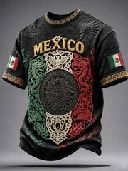 Men's Mexico Football Lover Papel Picado Art Printed T-shirt