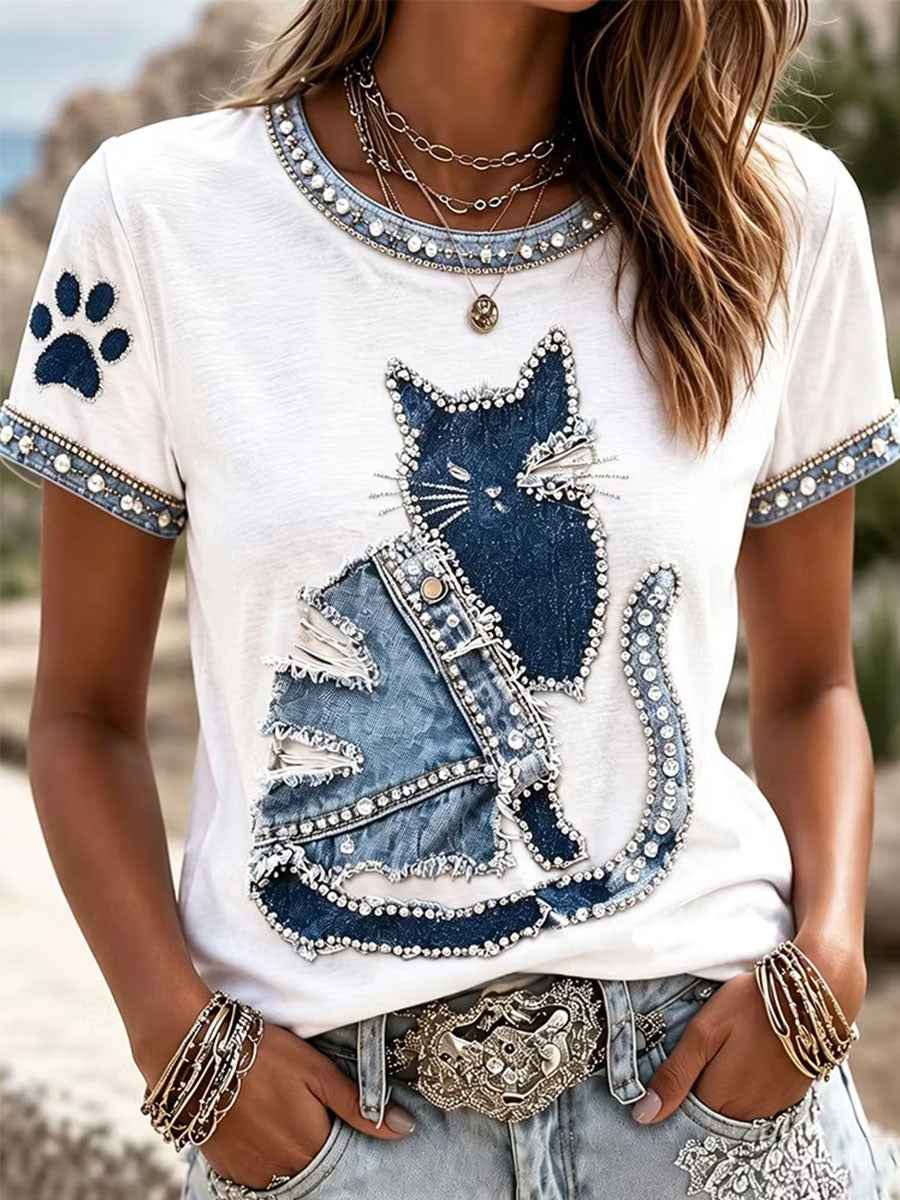 Women's Lovely Cat T-Shirt