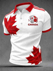 Men's Canada Soccer Graphic Print Casual Polo