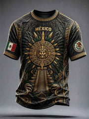 Men's Mexico Football Lover Alebrije Art Printed T-shirt