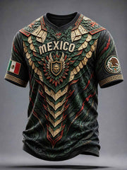 Men's Mexico Football Lover Alebrije Art Printed T-shirt