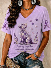 Women's "Piecing Together Love And Memories - Alzheimer's Theme" T-shirt