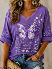 Women's "Piecing Together Love And Memories - Alzheimer's Theme" T-shirt gracestitchs