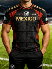 Men's Mexico Football Lover Art Printed short sleeves t-shirt gracestitchs