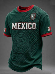 Men's Mexico Football Lover Art Short Sleeve T-shirt