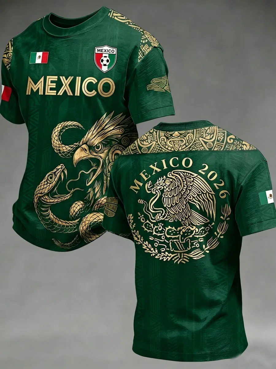 Men's Mexico Printed short sleeves t-shirt gracestitchs