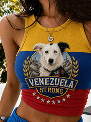 Women's Venezuela Hero Dog Tsunami Patriotic Dog Lover Vest Top