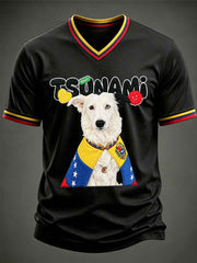 Men's Venezuela Hero Dog Tsunami Patriotic Dog Lover T-Shirt