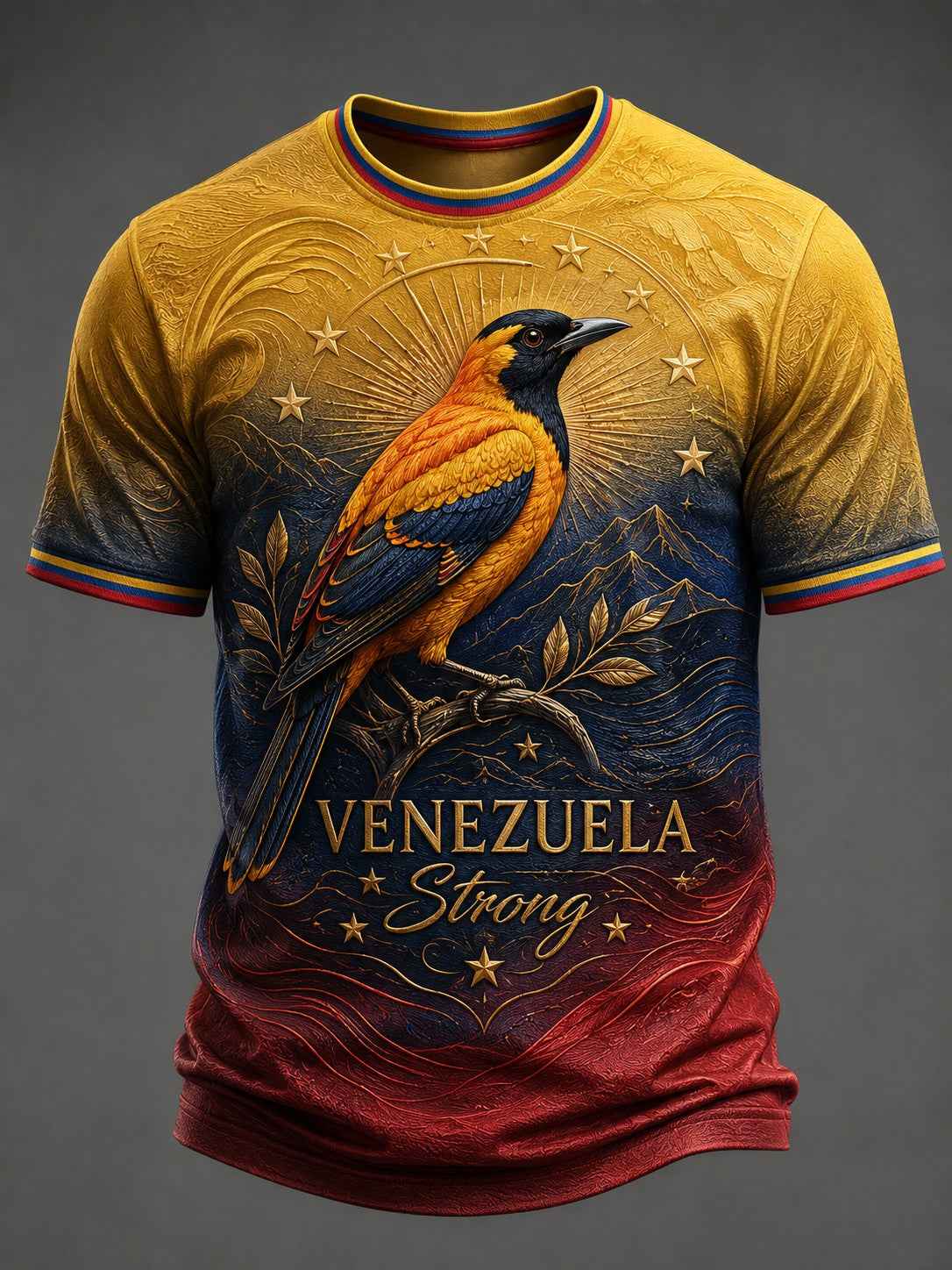 Men's Troupial Venezuela Strong Printed T-shirt