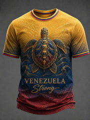 Men's Sea Turtle Venezuela Strong Printed T-shirt