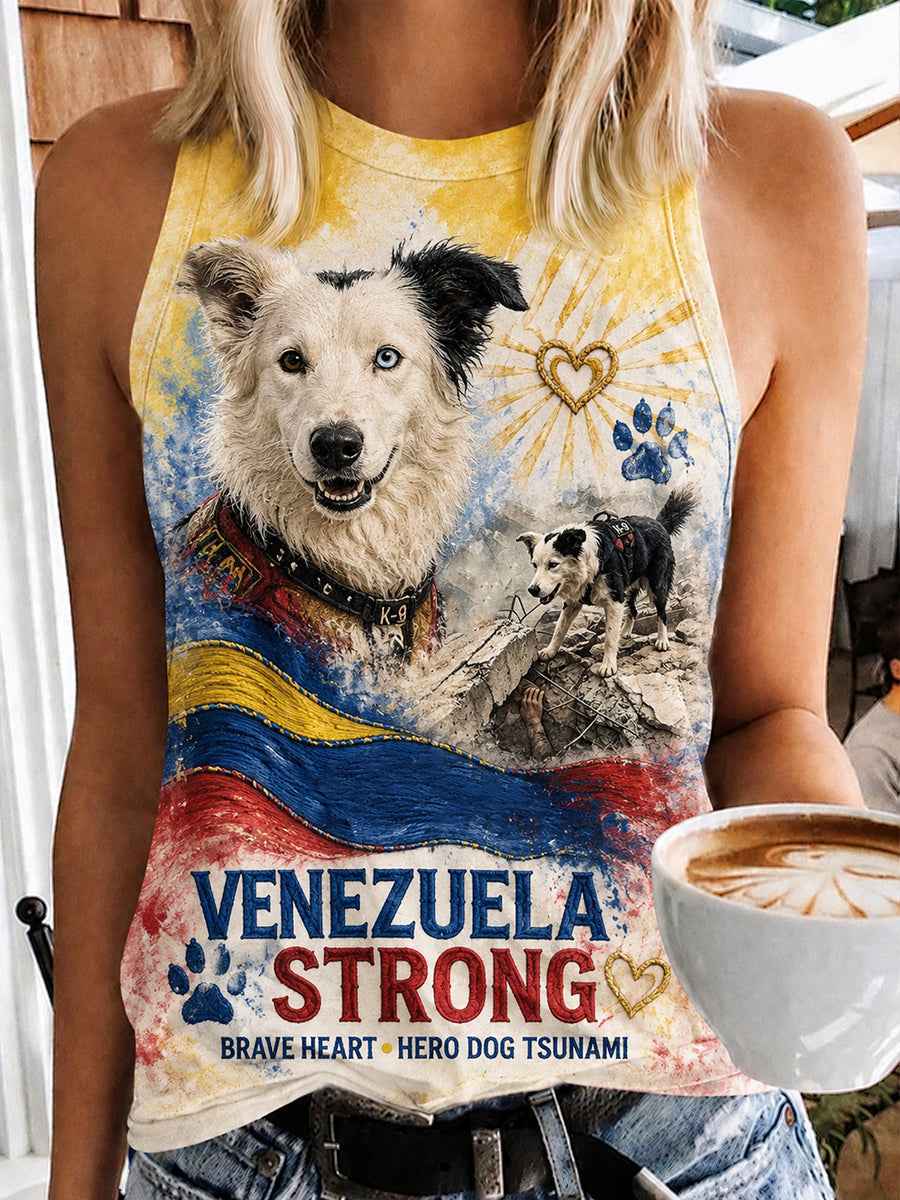 Women's Venezuela Hero Dog Tsunami Patriotic Dog Lover Vest