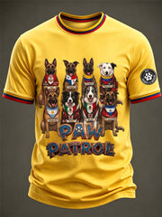 Men's Search & Rescue K9 Paw Patrol Dog Lover Print T-shirt gracestitchs