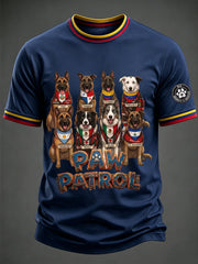 Men's Search & Rescue K9 Paw Patrol Dog Lover Print T-shirt gracestitchs