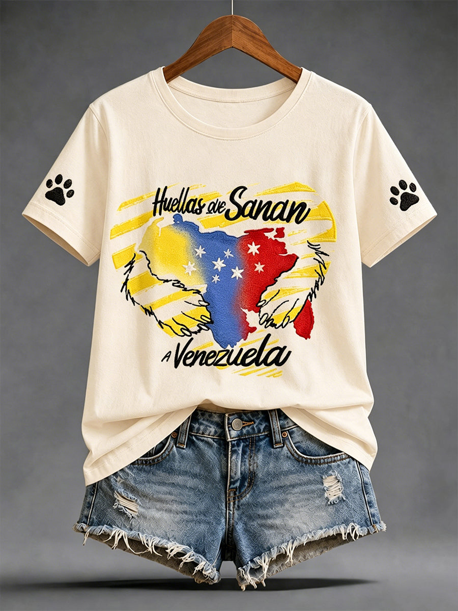 Women's Venezuela Hero Dog Tsunami Patriotic Dog Lover T-Shirt gracestitchs