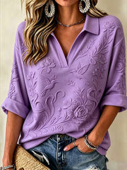 Women's Alzheimer's Awareness Dementia Support Purple Ribbon Purple Floral & Hummingbird Art Top gracestitchs