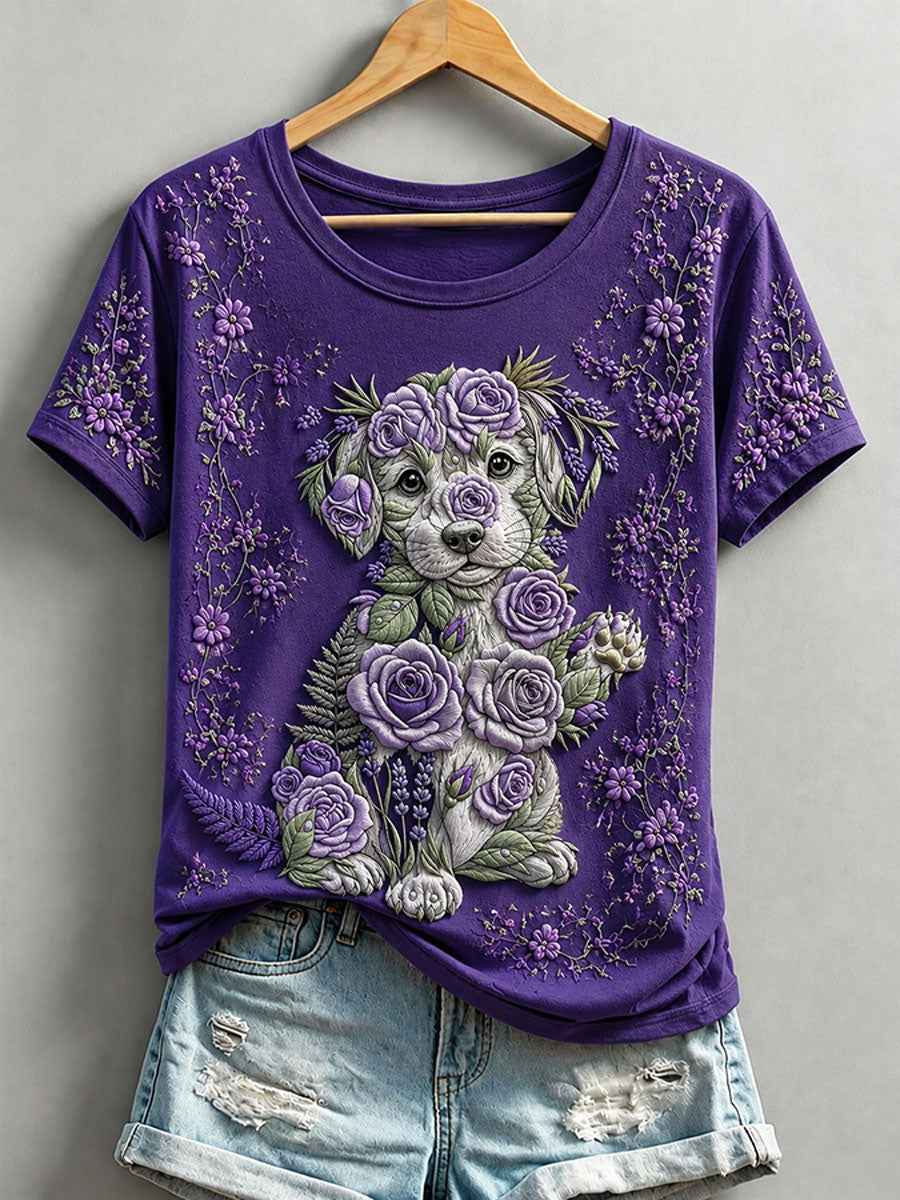 Women's Alzheimer's Theme Printed T-shirt