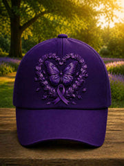 Unisex Purple Flora Art Print Hat
