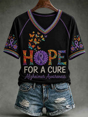Women's Hope For A Cure Alzheimer's Awareness T-shirt