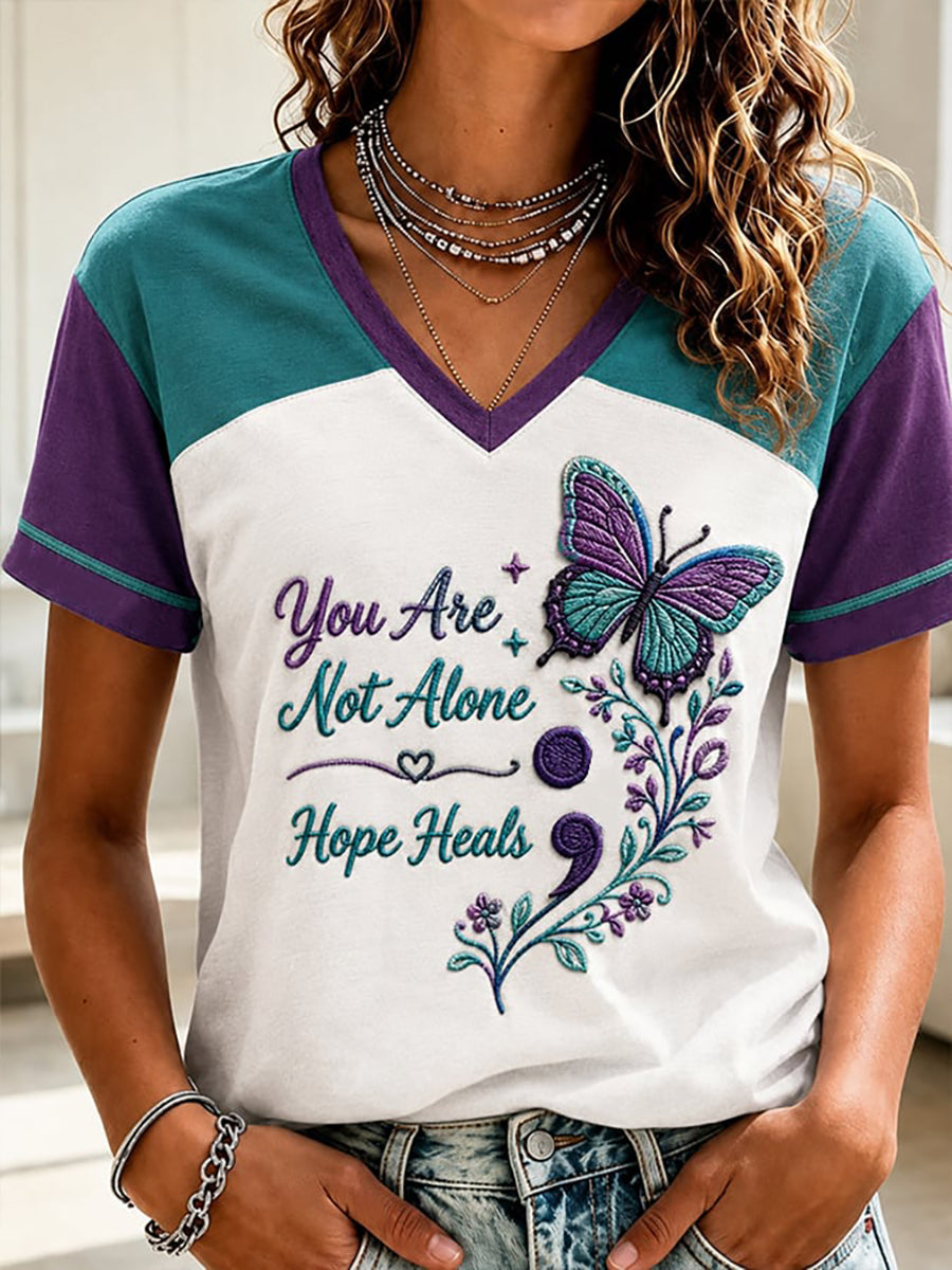 Women's Suicide Prevention Awareness Print T-shirt gracestitchs